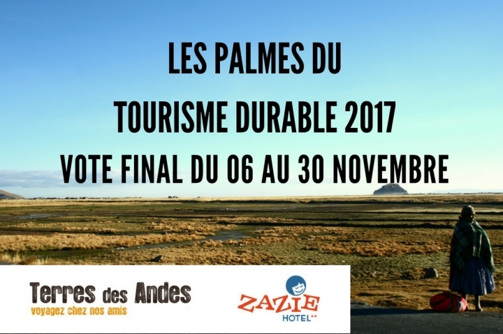 Terres des Andes et Zazie hôtel, sélectionnés en finale des Palmes du tourisme durable !