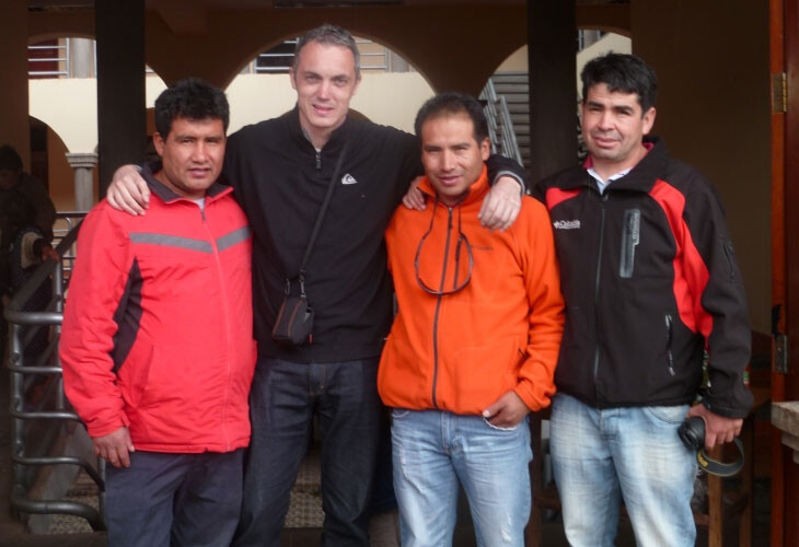 Paul et les guides de Terres des Andes