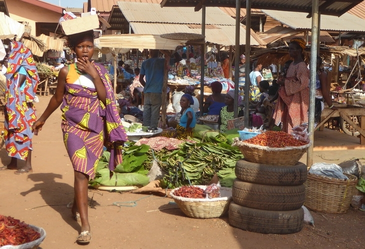 Scène de marché à Abomey