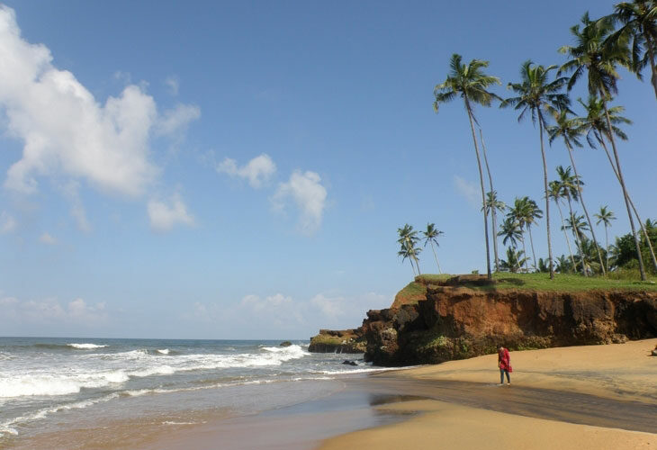 Kerala : baignades sur des plages désertes...