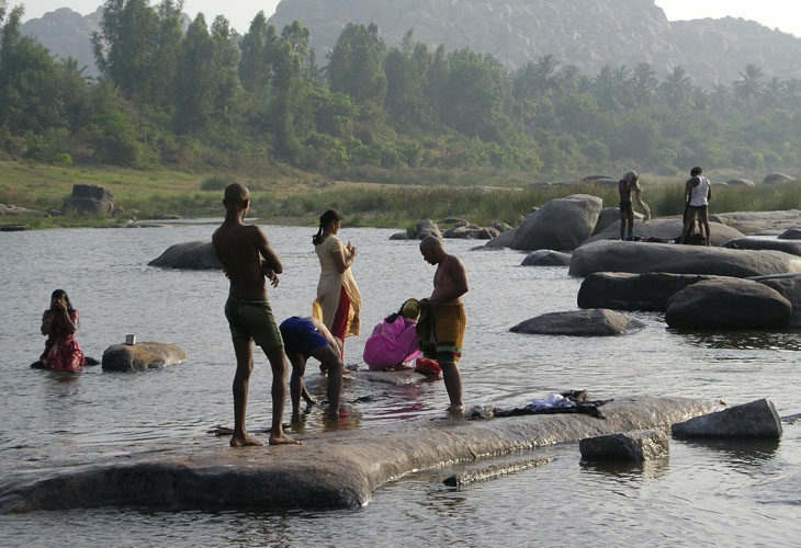 Ablutions à Hampi