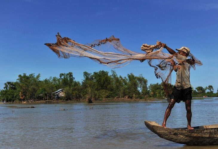 Pêcheur à  Boping