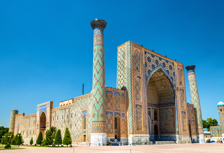 Ulugh Beg Madrasah on Registan square - Samarkand, Uzbekistan