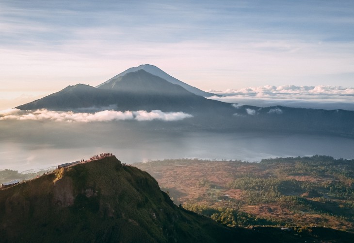 Les monts Batur et Agung veillent sur Bali